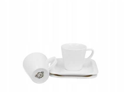 šapo 80ml, 2ks, d 6x5,5cm, INFINITY, DB, bílý porcelán