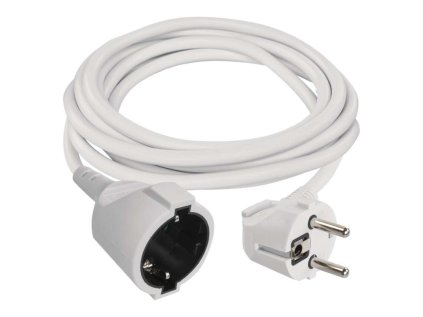 Prodlužovací kabel 3 m / 1 zásuvka / bílý / PVC / 1,5 mm2