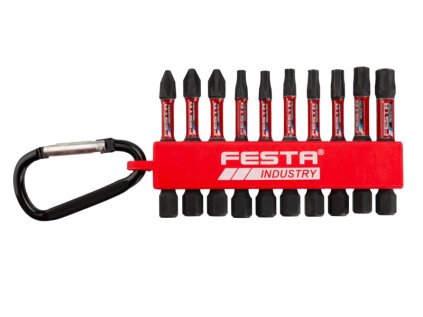 Sada torzních bitů FESTA INDUSTRY PH-PZ-TORX S2 1/4" 50mm 10ks