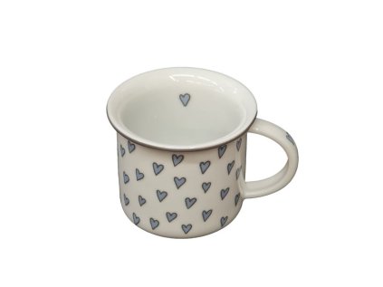 hrnek 100ml TINA - SRDÍČKA MODRÁ-LEM, čes.porcelán