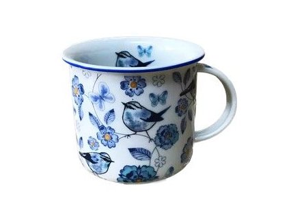 hrnek 100ml TINA - MODŘÍ PTÁCI DF , čes.porcelán