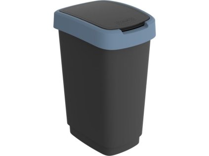koš odp.25l TWIST, černý/tm.modrý,výklop., plast