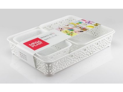 košík set 3ks MONACO bílý (XS,S,M) MONACO, plast