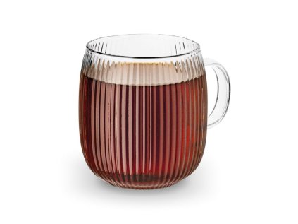 hrnek 380ml ESTHER, pásky, var.sklo (min.obj.6ks)