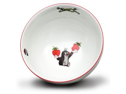 miska d14,5cm VITAL- KRTEK a jahody, dětská, porcelán
