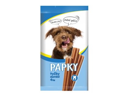 PAPKY Tyčky pamlsek pro psy dentální 4 ks