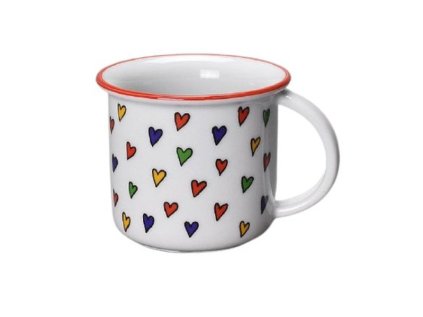 hrnek 250ml TINA - SRDÍČKA kanta, čes.porcelán