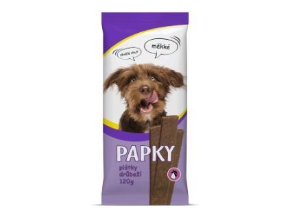 PAPKY Drůbeží plátky pamlsek pro psy 120 g