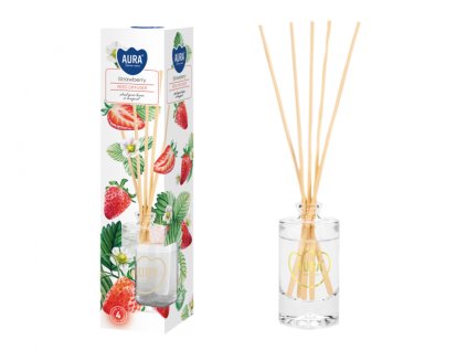 Osvěžovač vzduchu JAHODA odpařovací s tyčinkami 45ml
