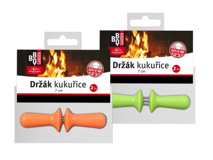 Držák kukuřice na gril 7x3cm, 2ks, barevný mix/BBQ