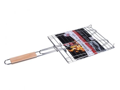 Rošt grilovací na 2 ryby z pochromované oceli 65x26x36cm/BBQ