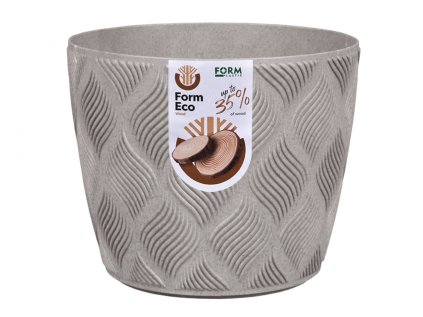Obal na květník FLOW PETIT ECO WOOD plastový d15x12cm