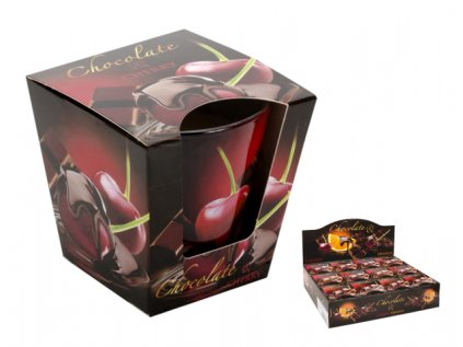 Svíčka ve skle CHOCOLATE&CHERRY vonná 115g