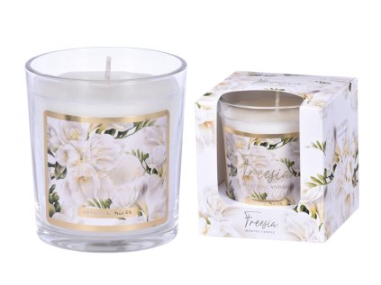 Svíčka ve skle FLORES Freesia vonná 180g