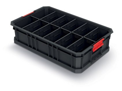 Modulární přepravní box s přepážkami MODULAR SOLUTION 520x327x125 mm - barva: černá