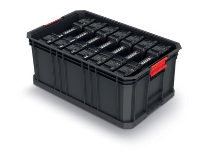 Modulární přepravní box se 7 organizéry MODULAR SOLUTION 520x329x210 mm -barva: černá