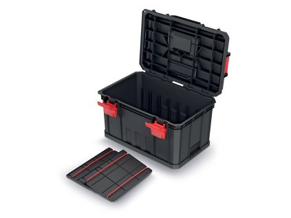 Kufr na nářadí s 2 přepážkami MODULAR SOLUTION 530x355x310 mm - barva: černá