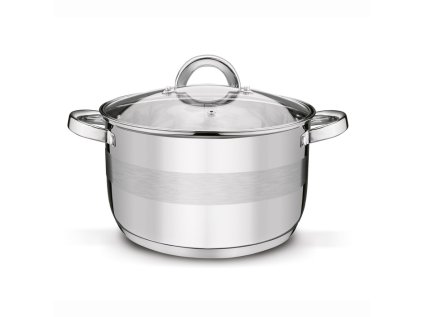 hrnec d24cm+PO sklo, ( 5,0l) ROGER, indukce, NR