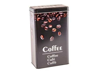 dóza plech. 9,0x6,0x16cm, COFFEE, 3Ddesig