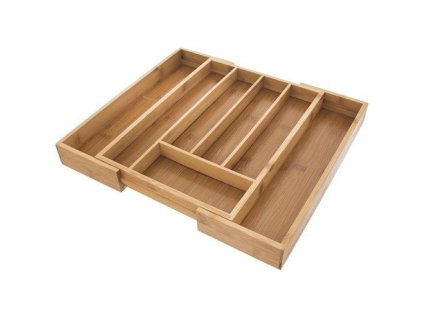příborník 26/40x35,5x4,5cm, posuvný, 7přihr., bambus
