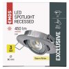 LED bodové svítidlo SIMMI stříbrné, kruh 5W teplá bílá