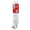 Prodlužovací kabel 3 m / 3 zásuvky / bílý / PVC / 1,5 mm2