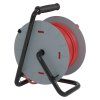 Prodlužovací kabel na bubnu, pevný střed / 25m / 4 zásuvky / červený / PVC / 230V / 1,5mm2