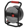 Venkovní prodlužovací kabel na bubnu 25 m / 4 zás. / černý / guma-neopren / 230V / 1,5 mm2