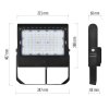 LED reflektor AGENO 150W, černý, neutrální bílá