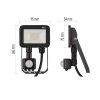 LED reflektor INOVO s pohybovým čidlem, 10W, antracit, neutrální bílá
