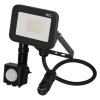 LED reflektor INOVO s pohybovým čidlem, 10W, antracit, neutrální bílá