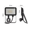 LED reflektor INOVO s pohybovým čidlem, 20W, antracit, neutrální bílá