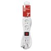 Prodlužovací kabel 7 m / 4 zásuvky / s vypínačem / bílý / PVC / 1,5 mm2
