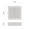 LED přisazené svítidlo RUBIC, čtvercové, 18W neutrální bílá