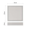 LED přisazené svítidlo NEXXO, čtvercové, bílé, 21W, se změnou CCT