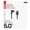 HDMI 2.0 high speed kabel A vidlice – A vidlice 90° 5 m