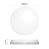 LED přisazené svítidlo TORI, kruhové bílé 24W neutrální b., IP54