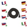 Venkovní prodlužovací kabel 30 m / 1 zásuvka / černý / guma-neopren / 230 V / 1,5 mm2