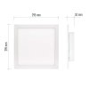 LED přisazené svítidlo RIVI, čtvercové 20W, stmív. se změnou CCT