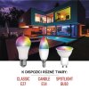 Chytrá LED žárovka GoSmart A60 / E27 / 9 W (60 W) / 806 lm / RGB / stmívatelná / Zigbee