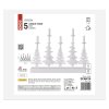 LED svícen – vánoční stromy se svíčkami, 24 cm, 2x AA, vnitřní, teplá bílá, časovač