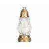 Lampa hřbitovní KORINT skleněná 115g d11x26cm