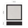 LED přisazené svítidlo NEXXO, čtvercové, černé, 12,5W, se změnou CCT