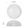 LED přisazené svítidlo ZURI, kruhové č/b 14W neutrální bílá