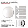 LED přisazené svítidlo ZURI, kruhové č/b 14W neutrální bílá