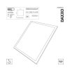 LED panel DAXXO backlit 60×60, čtvercový vestavný bílý, 36W neutr. b.