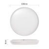 LED přisazené svítidlo DORI, kruhové bílé 24,5W neutr.b., IP54