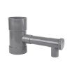 Sběrač / lapač dešťové vody s ventilem - 90 mm šedý IBCLZ1-090