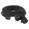 Venkovní prodlužovací kabel 10 m / 2 zásuvky / černý / guma / 230 V / 1,5 mm2