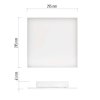 LED přisazené svítidlo IRVI, čtvercové 18W frameless, stmív. se změnou CCT, CRI>95